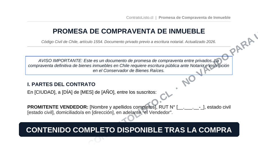 Vista previa del Promesa de Compraventa de Inmueble